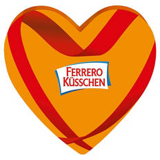 Pralinen in Herzpackung 124 g, Küsschen