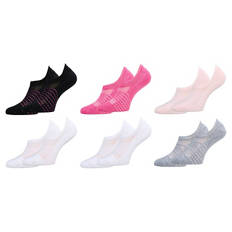 Damen oder Herren Fitness-Socken 6er-Pack, Weiß/Rosa, 35/38