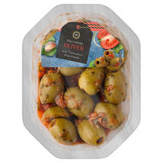 Olivenvariationen 100 g, Oliven mit Tomatenmarinade