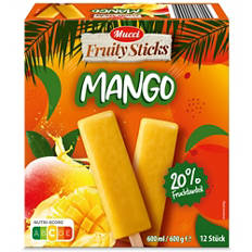 Glace aux fruits, mangue