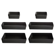 Schubladenorganiser 6-tlg., Schwarz