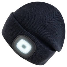 LED-Mütze, Kinder, Schwarz