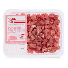 Schweinefleisch-Würfel, Reisfleisch