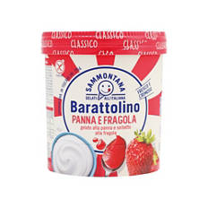 Barattolino classico panna e fragola