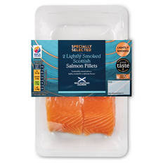 Lightly Smoked Scottish Salmon Fillets 2 Pack