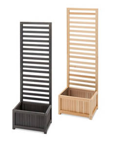 Wooden Planter with Trellis