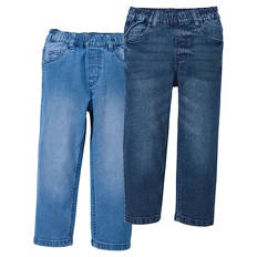 Kleinkinder Jeans 2er-Pack, Jungen, Blau, 92