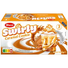 Coppetta per gelato soft Swirly, caramel cookie