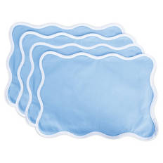 Tischdecke oder Platzsets, Platzset, Weiß/Blau