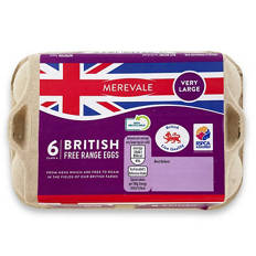 British Very Large Free Range Eggs 6 Pack