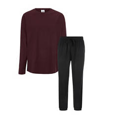 Herren-Pyjama, Rot/Schwarz, M