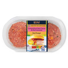 Caramelised Red Onion & Red Leicester Beef Burgers
