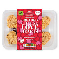 Breaded Camembert Hearts