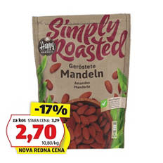 Praženi oreščki, mandlji