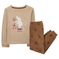 Kinder Schlafanzug, braun, 74/80