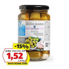 Grške polnjene olive, česen