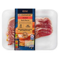 100% British Pork Dry Cured Smoked Back Bacon 8 Pack