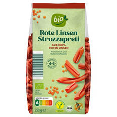 Bio-Gemüse Pasta 250 g, Rote Linsen Strozzapreti