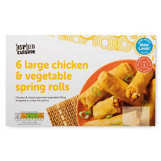 Large Chicken & Vegetable Spring Rolls 6 Pack