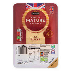 British Mature Cheddar Cheese 10 Slices