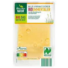 Bio-Heumilch-Käsescheiben 150 g, Emmentaler