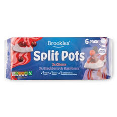 Yogurt & Fruit Compote Blackberry & Raspberry and Red Cherry Splitpots 6 Pack