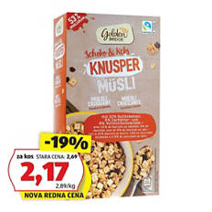 Hrustljavi muesli, čoko piškot