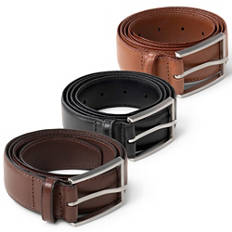 Cintura in pelle da uomo, nera, 95 cm, da uomo