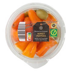 Antipasti mediterranei, peperoni al miele