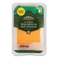 Irish Medium Red Cheddar Cheese Slices Family Pack 17 Pack