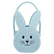 Osterkorb aus Filz, Hase Türkis