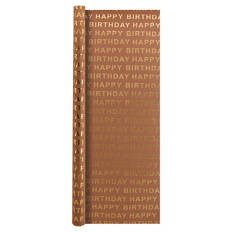 Premium-Geschenkpapier, Heißfolie, Geburtstag