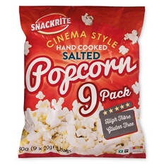 Cinema Style Hand Cooked Salted Popcorn 9 Pack