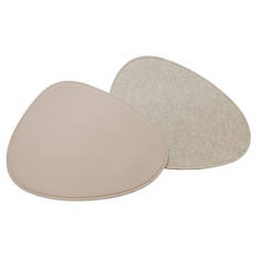 PU Platzset 2er-Pack, Eiform, Beige