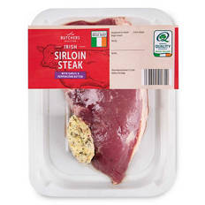 Irish Sirloin Steak with Garlic & Peppercorn Butter