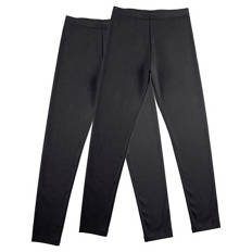 Kinder-Leggings 2er-Pack, Schwarz, 122