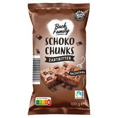 Schoko-Tröpfchen/-Chunks 100 g, Chunks Zartbitter