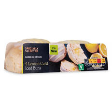 Lemon Curd Iced Buns 2 Pack
