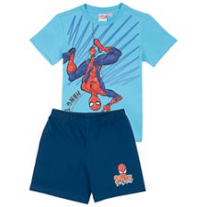 Kinder Shorty-Pyjama Lizenz, Spidermann, Blau, 122/128