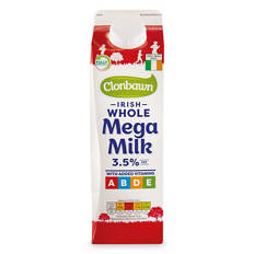 Irish Whole Mega Milk 3.5% Fat