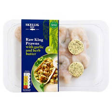 Raw King Prawns with Garlic & Herb Butter