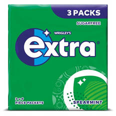 Extra Spearmint Sugarfree Chewing Gum 3 Pack