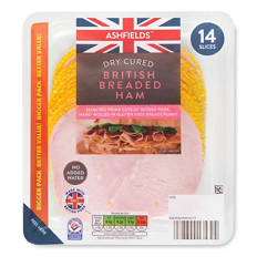 British Dry Cured Breaded Ham 14 Slices