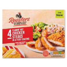 Flamin' Hot Chicken Steaks in a Fiery Coating 4 Pack