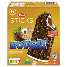 Stieleis Schoko Sticks, Nougat 444 ml