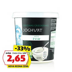 Grški jogurt, 2 % maščobe
