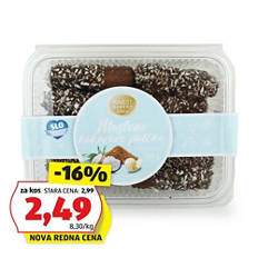 Maslene kakavove palčke, čokolada in kokos