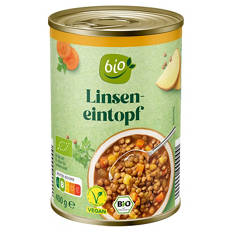 Bio-Suppe/-Eintopf 400 g, Linseneintopf