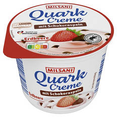 Quarkcreme mit Schokoraspeln 200 g, Erdbeere
