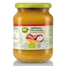 Almapüré gyümölccsel, alma-mangó, 350 g